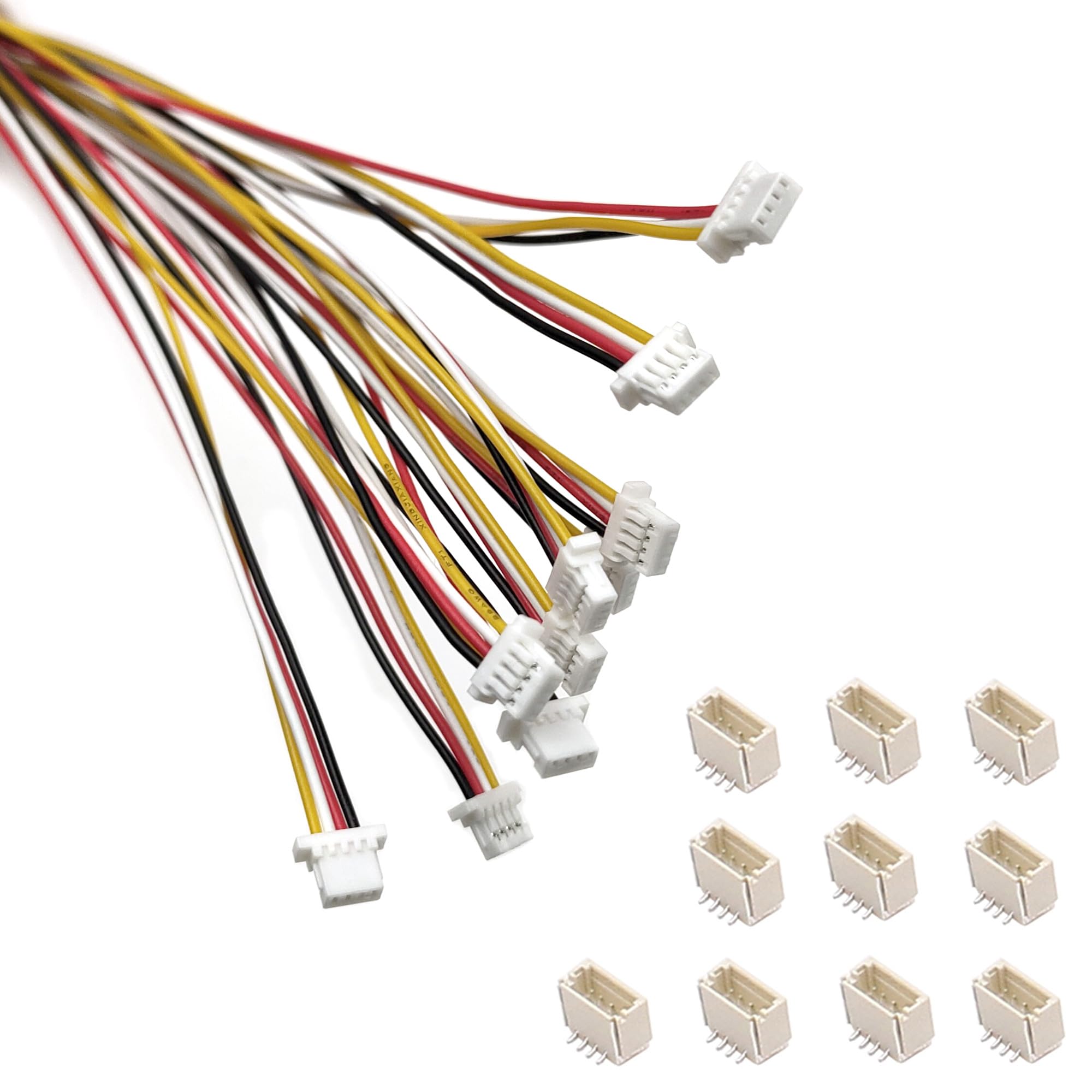 shk 1個口目 Amazon.com: 10 Sets Mini Micro JST SH 1.0mm 4Pin Connectors Male